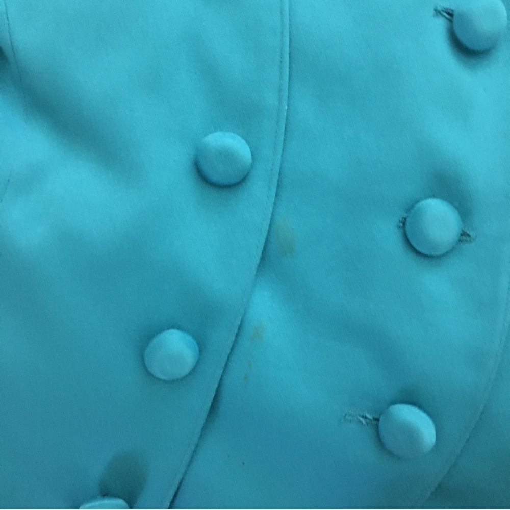 2-piece garment dress skirt suit fully lined size S color teal - Picture 15 of 16